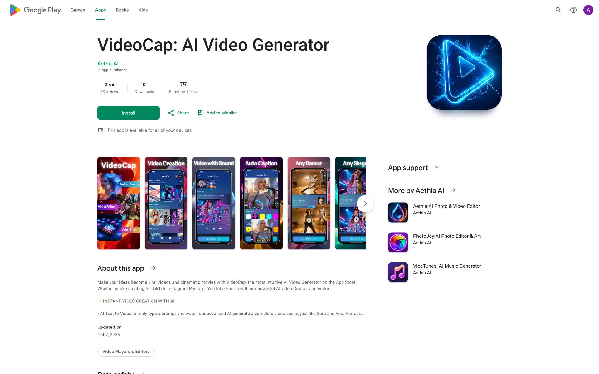 VideoCap: AI Video Generator