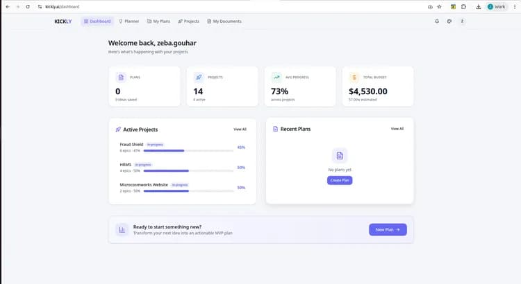 Kickly: AI-Driven MVP Planning & Execution - Image 11