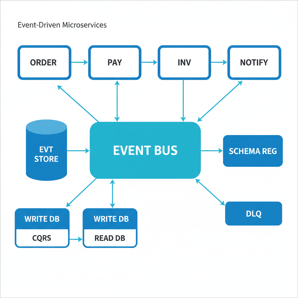 Event-Driven Microservices - System Architecture Diagram